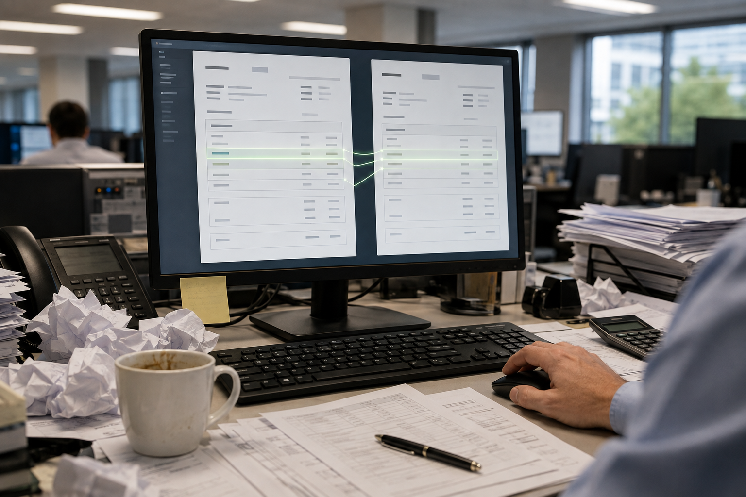AI agent for accounts payable automation invoice matching — How does a hybrid deterministic AI agent match invoices to POs?